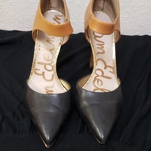 Sam Edelman Back zip two toned heels